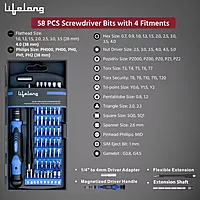 Lifelong 62-in-1 Magnetic Precision Screwdriver Set (LLETK09)