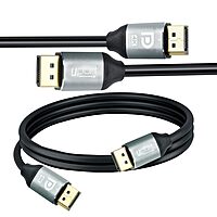 Uport 15M DP to DP Cable 4K features a durable metal connector for reliable performance. Ideal for high-resolution displays, it supports 4K video output, ensuring crisp visuals and vibrant colors.