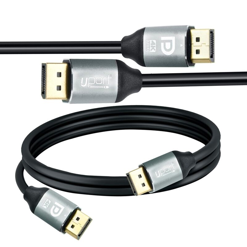 Uport 15M DP to DP Cable 4K features a durable metal connector for reliable performance. Ideal for high-resolution displays, it supports 4K video output, ensuring crisp visuals and vibrant colors.