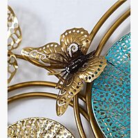 DAD Metal Wall Art Sculpture, Abstract Floral Design - Size (56x3x20 Inches)