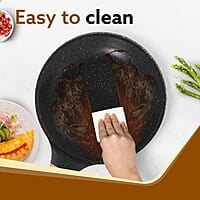 AGARO Imperial Granite Non Stick Fry Pan, 1.1L / 20cm, Cast Aluminium Body