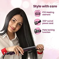 AGARO Hair Straightener, Ceramic Coated Titanium Plate HS1957