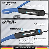 Blaupunkt Newly Launched Be120 Touch Wireless in Ear Neckband with Multi-Touch Control I Auto Magnetic Off I Gaming Ready I 40H Playtime I Turbovolt Charging I Built-in Handsfree Calling