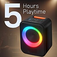 Portronics POR 2737 Apollo 30 30W Bluetooth Speaker – BT 5.4 | Dual Wireless Karaoke Mic | RGB |