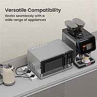 Portronics Power Plate 17 – 4 Sockets, 3840W, 3M Cord, Surge Protection, Compact Design, Ideal for Home & Office, Overload Protection, Durable Build, Convenient Power Solution for Devices.