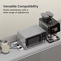 Portronics Power Plate 17 – 4 Sockets, 3840W, 3M Cord, Surge Protection, Compact Design, Ideal for Home & Office, Overload Protection, Durable Build, Convenient Power Solution for Devices.