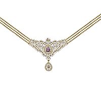 Elegant Gold Plated Link Chain with Pendant