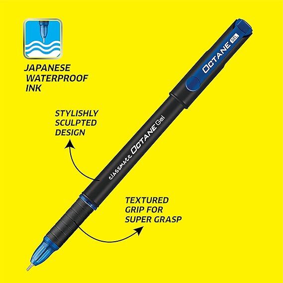 Classmate Octane Blue Gel Pens (Pack of 10)