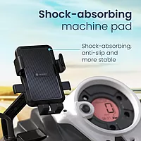 Portronics Mobike 5 Scooty Phone Holder – Mirror Mount | 360° Rotation | Black | 1 Year Warranty
