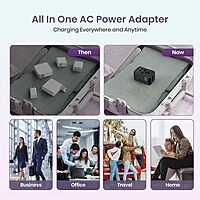 Portronics Juicemate 2 Universal Travel Adapter – Dual USB-A 12W Output | Black