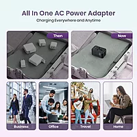Portronics Juicemate 2 Universal Travel Adapter – Dual USB-A 12W Output | Black