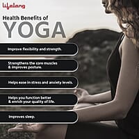 Lifelong Dual Color TPE Material Yoga Mat for Women & Men 6mm Anti-Slip Yoga Mat for Gym Workout Exercise Mat