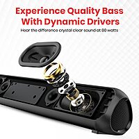 Portronics Pure Sound Pro X 80W Soundbar – Bluetooth 5.3, Customizable EQ | Rich Sound for Movies, Music & Gaming | Perfect for Home Entertainment