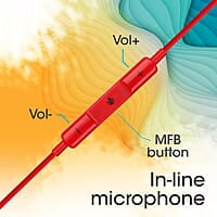 Zebronics Zeb-Buds 30 3.5Mm Stereo Wired In Ear Earphones With Mic For Calling, Volume Control, Multifunction Button, 14Mm Drivers, Stylish Eartip,1.2 Meter Durable Cable And Lightweight Design