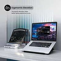 Portronics Hexa 5 Laptop Stand – Foldable, Adjustable Height, Portable