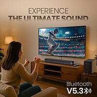 Portronics Sound Slick X – 250W 2.1 Soundbar with Subwoofer offers immersive audio experience, sleek design, and powerful bass. Perfect for movies, music, and gaming. Enhance your sound today!