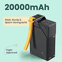 Portronics 3015 Halley 20000mAh Power Bank – 65W PD Fast Charge  | Laptop Compatible  Black