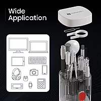 Portronics Clean T 21-In-1 Cleaning Kit for Laptop, Mobiles, and Tablets – White