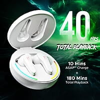 boAt Immortal 141 TWS Gaming Earbuds with Enx Tech,Up to 40 Hrs Playtime,Signature Sound,Beast Mode,Ipx4 Resistance,Iwp Tech,RBG Lights,&USB Type-C Port