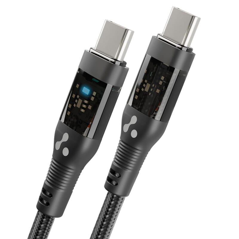 Ambrane 60W Type C to Type C Cable with 3A Fast Charging, 1.2M Braided cable for Smartphones, Tablets, Laptops & other Type C devices, PD Technology, 480Mbps Data Sync (ABCC-12T