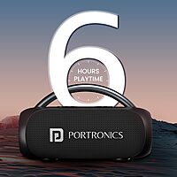 Portronics Radiant 2 POR 2787 Bluetooth Speaker – 30W | Wireless Mic | TWS | RGB | Black