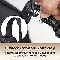 Portronics Byte Mini Cross Body Sling Bag – Hard Shell Design | Black | 1 Year Warranty