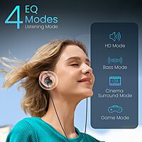 Portronics Conch ONE In-Ear Earbuds – Type-C | On/Off | In-Built Karaoke Mic | Black