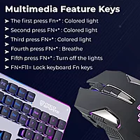 Coconut Force Gaming Combo (Black, RGB, 26 Anti-Ghosting Keys, Ergonomic Design, RGB Backlit Mouse, 1 Year Warranty)