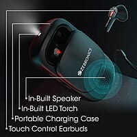 ZEBRONICS Sound Bomb X1 3-in-1 Wireless Bluetooth v5.0 In Ear Earbuds + Speaker Combo with 30 Hour Backup, Built-in LED Torch, Call Function, Voice Asst, Type C and Splash Proof Portable Design