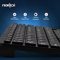 Frontech KB-0041 – Wired USB keyboard with ergonomic design, quiet keys, and durable build for comfortable and efficient daily typing.