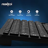 Frontech KB-0041 – Wired USB keyboard with ergonomic design, quiet keys, and durable build for comfortable and efficient daily typing.