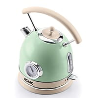 AGARO Regency Vintage Kettle 1.8L with Temperature Gauge, Hot Water Boiler & Tea Heater with Curved Handle Visible Water Level Line, Led Light
