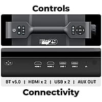 ZEBRONICS PIXAPLAY 29, Smart Projector, 6500 Lumens, Dolby Audio, 4K Support, 200 Inch Screen Size, Supports Bluetooth, HDMI, USB, WiFi, 1080p Native, Auto Focus, Keystone, APP Support, Miracast