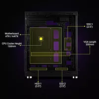 Zebronics Cronus Case with Tempered Glass & RGB