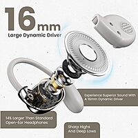 Portronics Twins 31 – OWS Earbuds, 24H Playtime, Beige. Enjoy seamless connectivity, rich sound quality, and a comfortable fit for all-day listening. Perfect for music lovers on the go!