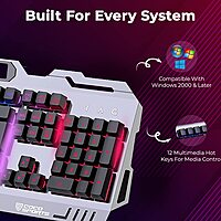 Coconut Magma Wired Gaming Keyboard & Mouse Combo – LED Membrane Keyboard  Anti-Ghosting Keys  6-Button Gaming Mouse  Up to 3200 DPI  1.5m Braided Cable