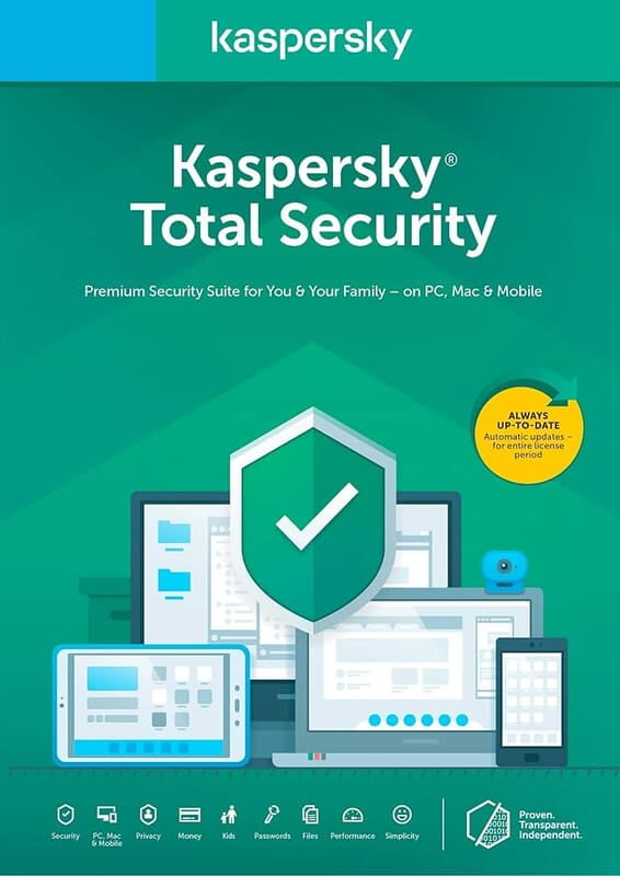 Kaspersky Total Security (1 CD + 1 key) (1yr) (Win) Key CD (TSL) Kaspersky Total Security (1 CD + 1 key) (1yr) (Win) Key CD (TSL)