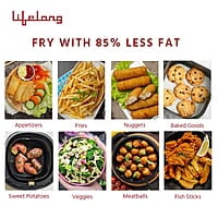 Lifelong LLHFD421 HealthyFry Pro 4.2L Digital Air Fryer with Curated 7-Preset Menu, Touch Control & Digital Display