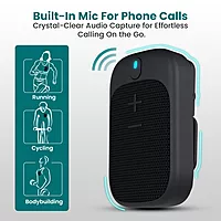 Portronics POR 2463 Talk 4 Bluetooth Speaker – BT 5.3 | Clip-On | Mic | IPX5 | Black