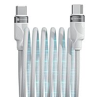 Portronics Maglink C – 60W Type-C Coiled Cable, White. Durable, flexible design for fast charging and data transfer. Ideal for travel, compatible with various devices. Tangle-free and efficient.