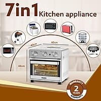 AGARO Regal Air Fryer For Home, 14L, Family Rotisserie Convection Oven, 1700W, Electric Oven, 3 Preset Programs