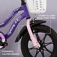 Lifelong Juniors Ride Cycle 14T with Training Wheel, Mudguard for Boys and Girls
