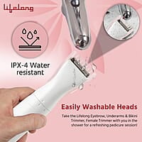 Lifelong Rechargeable Trimmer for Women 4 in 1 Women Trimmer, Bikini Trimmer for Women, 60 Minutes Runtime