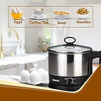 AGARO Esteem Multi Kettle 1.2 Litre, 600W with 3 Heating Modes & Rapid Boil Technology