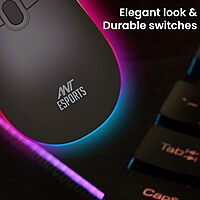 Open Box Ant Esports GM40 /RGB LED, Lightweight (115 gms) ,Ergonomic Design, Upto 2400 DPI Wired Optical Gaming Mouse