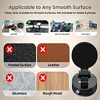 Portronics Hold X Magnetic Suction Mobile Holder – Adjustable Angles | Strong Magnet | Black