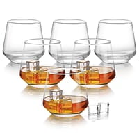 Treo by Milton Bourbon On The Rocks Glass Tumbler, 6 Pc Set, 370 ml Each, Transparent
