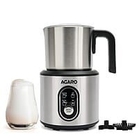 AGARO Regal Milk Frother for Coffee, 4 in 1 Electric Detachable Milk Frother and Heater