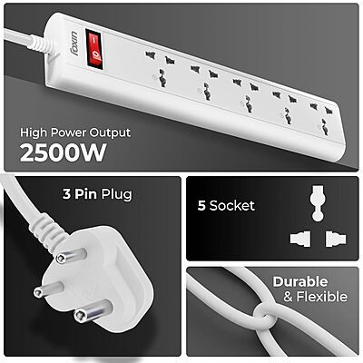 SURGE PROTECTOR FOXIN 5 SKT 2MTR (FSP-510)