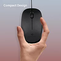 Zebronics Zeb-Power Wired USB Mouse – 3-Button | 1200 DPI Optical Sensor | Plug & Play | Windows & Mac Compatible